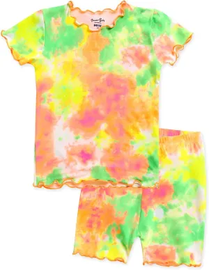 VAENAIT BABY Infant Toddler Kids Junior Soft Bamboo Pajamas Tie Dye Short Summer Pjs 2pcs Set 6M-12Y