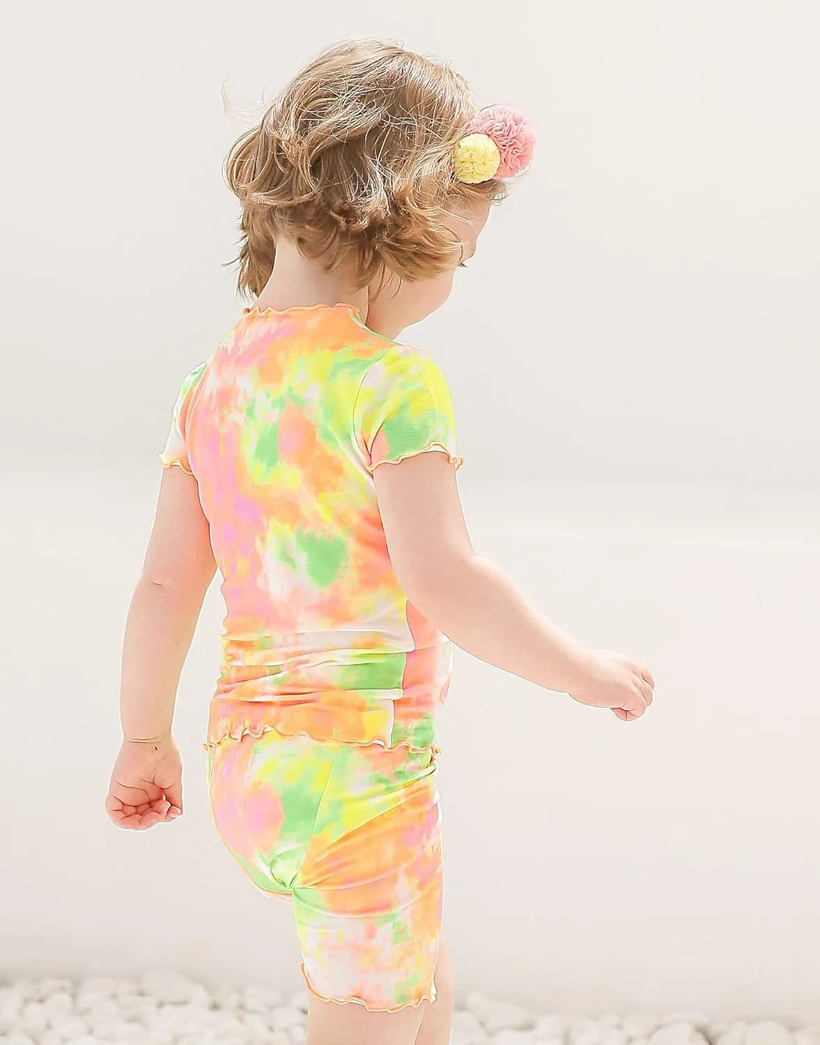 VAENAIT BABY Infant Toddler Kids Junior Soft Bamboo Pajamas Tie Dye Short Summer Pjs 2pcs Set 6M-12Y