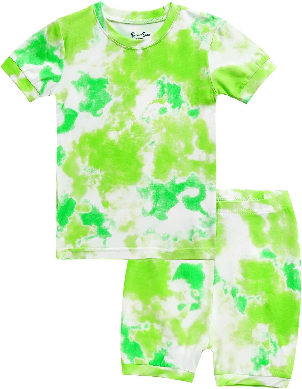 VAENAIT BABY Infant Toddler Kids Junior Soft Bamboo Pajamas Tie Dye Short Summer Pjs 2pcs Set 6M-12Y