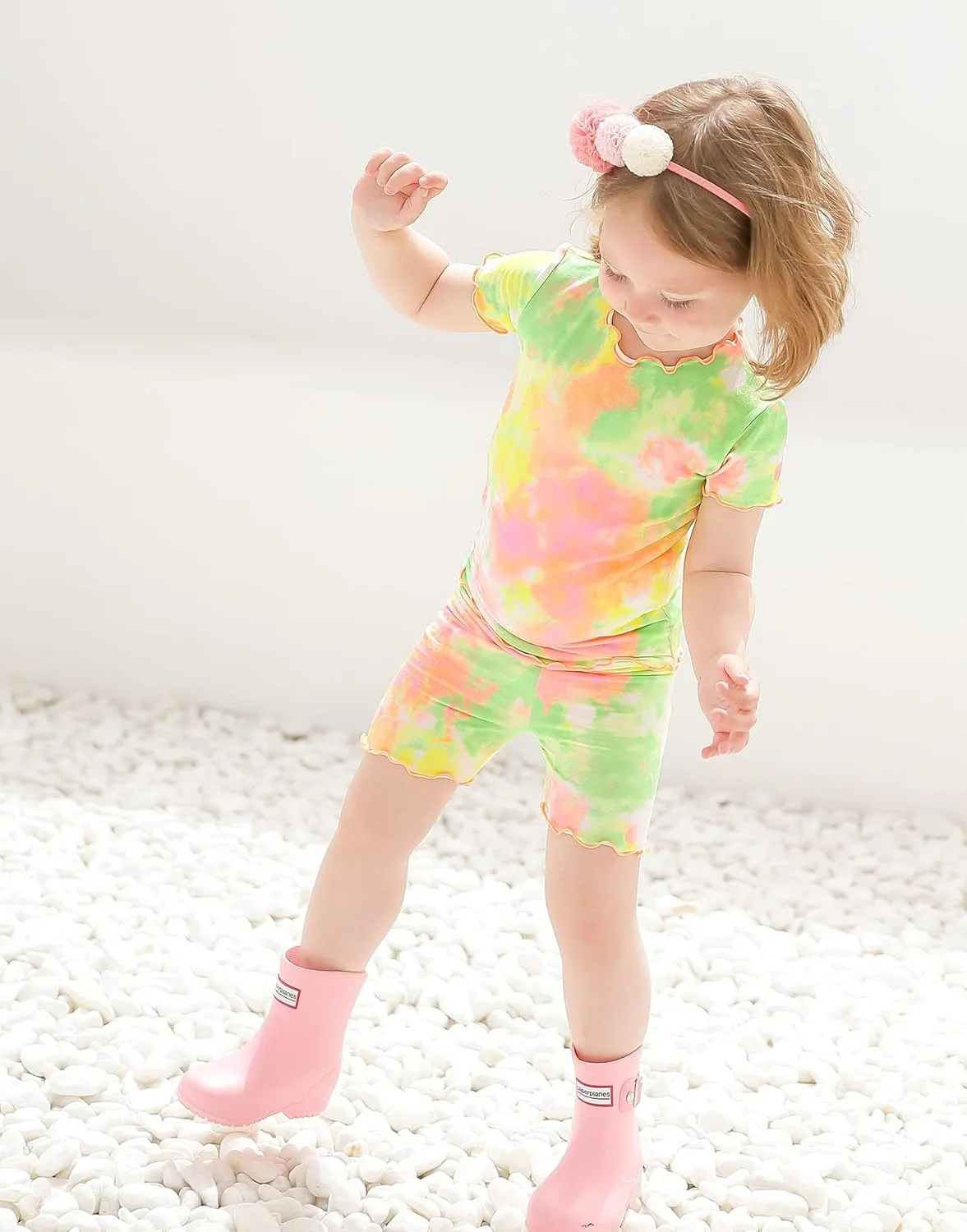 VAENAIT BABY Infant Toddler Kids Junior Soft Bamboo Pajamas Tie Dye Short Summer Pjs 2pcs Set 6M-12Y