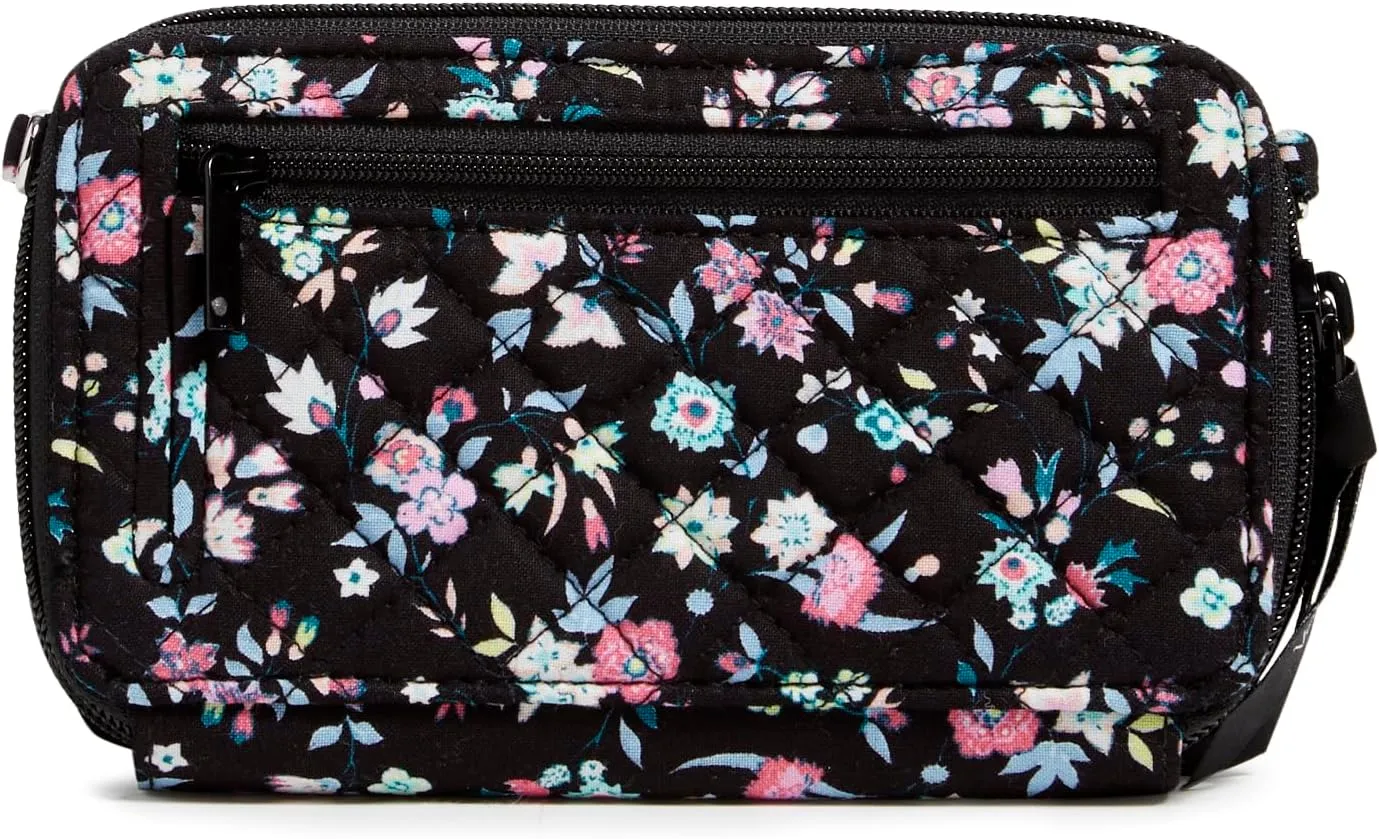 Vera Bradley Women's Cotton All in One Crossbody Purse with RFID Protection