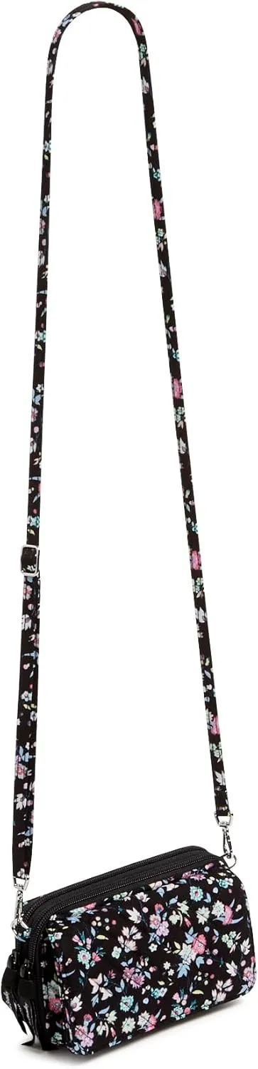 Vera Bradley Women's Cotton All in One Crossbody Purse with RFID Protection