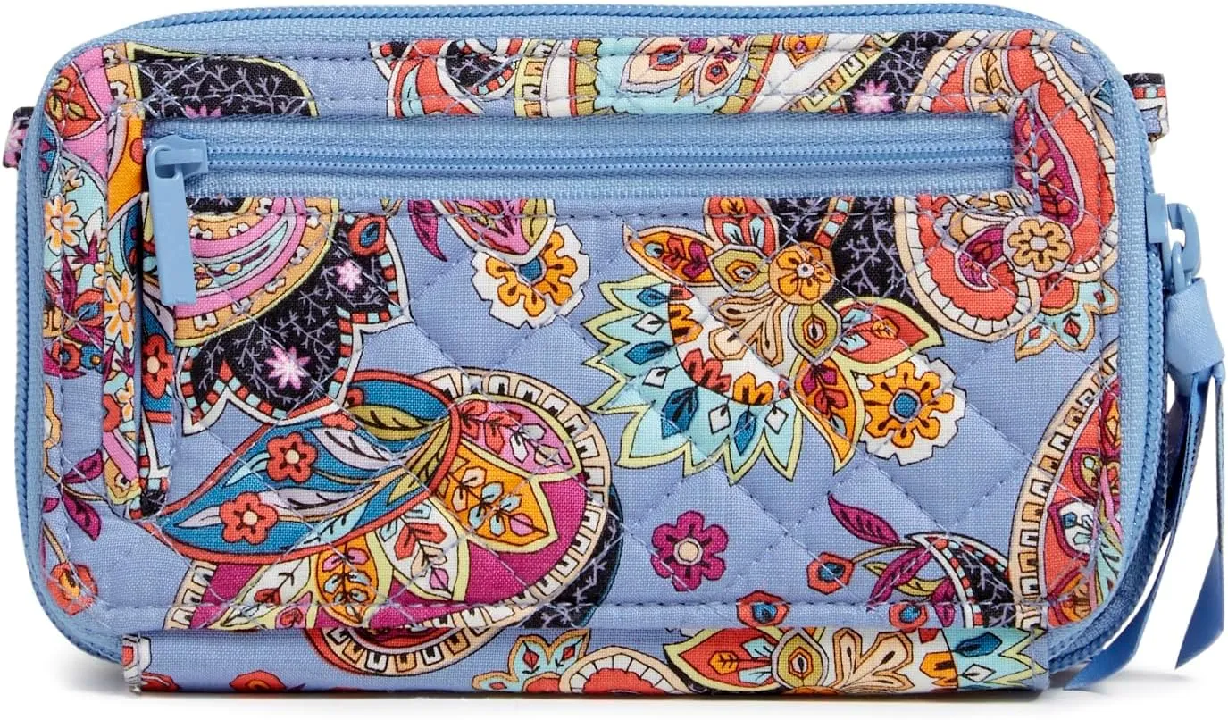 Vera Bradley Women's Cotton All in One Crossbody Purse with RFID Protection