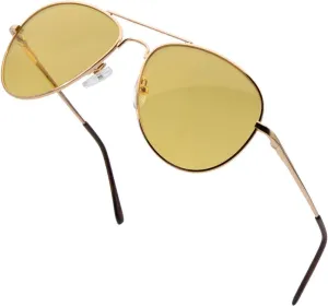 VITENZI Night Vision Glasses for Men and Women Anti Glare Safety for Night Day Driving HD Yellow Tinted Sunglasses Milan