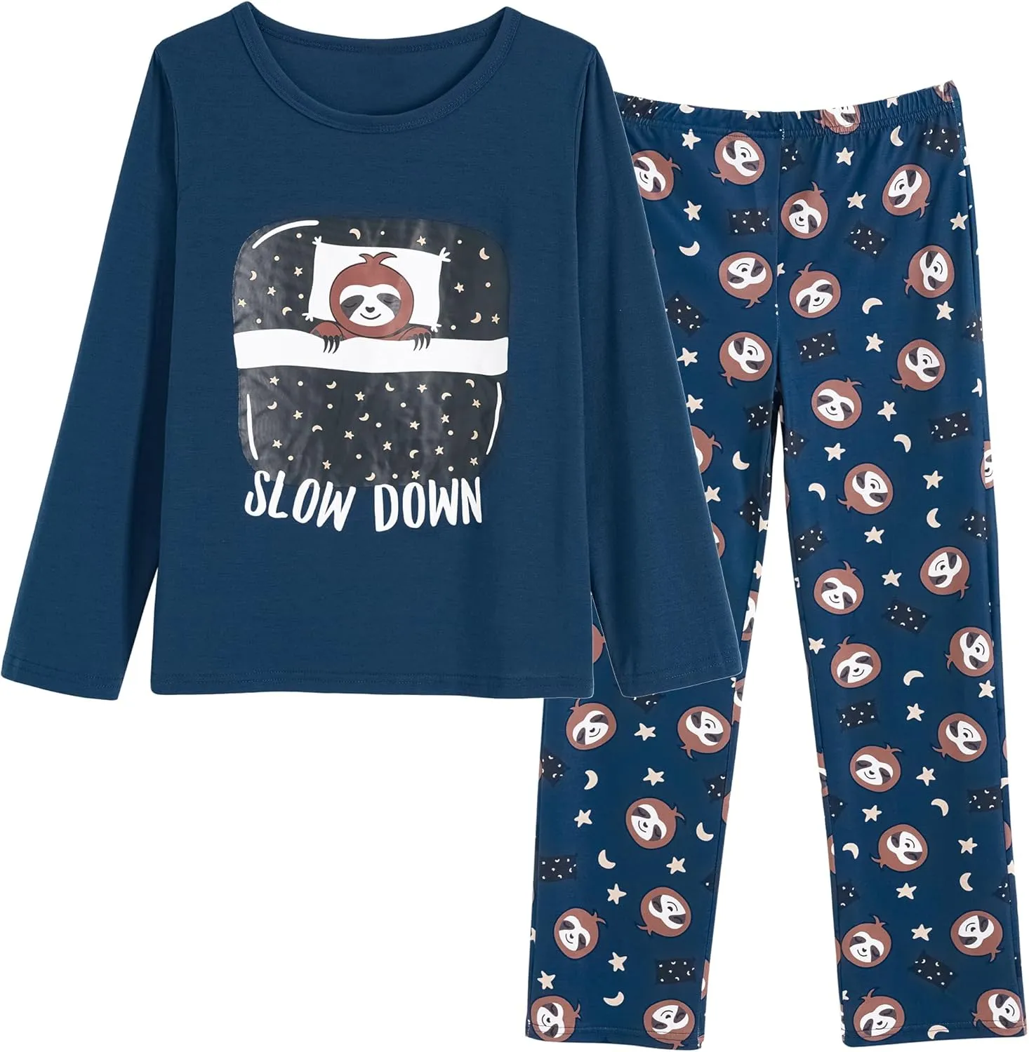 Vopmocld Big Girls Cute Pajama Sets Long Sleeve Lovely Sleepwear 2 Piece PJS Multiple Cartoon Jammies