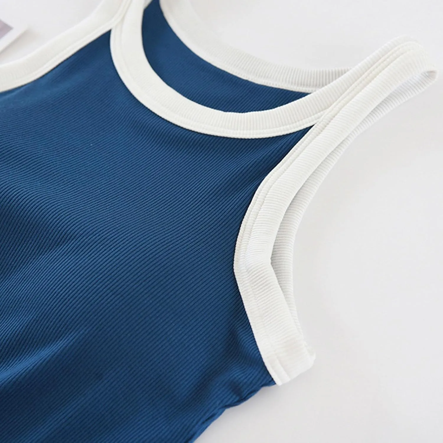 Wmens Crop Tank Tops with Built in Bra Halter High Neck Padded Yoga Shirts Sleeveless Basic Workout Camisoles Tees