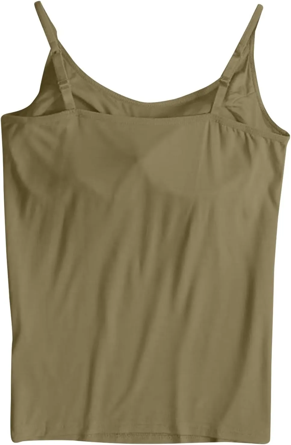 Women Camisole Tank Tops with Built in Bra 2025 Summer Adjustable Spaghetti Strap Cami Workout Yoga Padded Undershirt