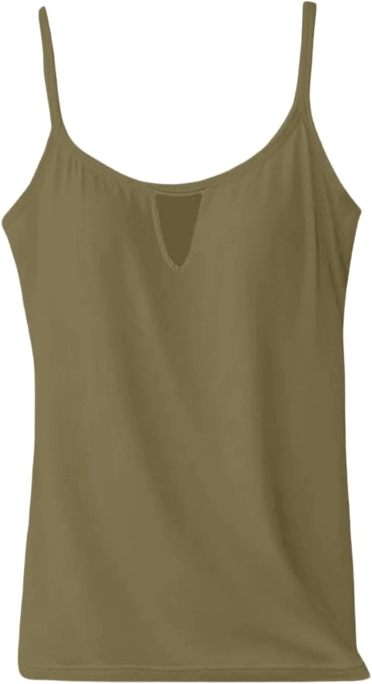 Women Camisole Tank Tops with Built in Bra 2025 Summer Adjustable Spaghetti Strap Cami Workout Yoga Padded Undershirt