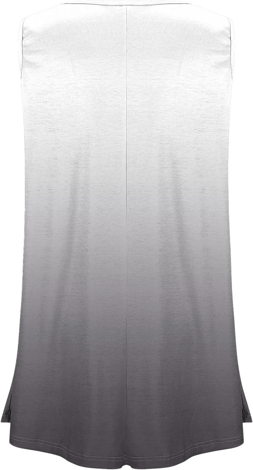 Women Tank Tops Plus Size 2025 Trendy Tanks Casual Crew Neck Comfy Oversized Sleeveless Tops Summer Basic Tees Blouses