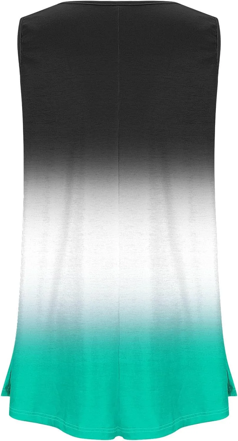 Women Tank Tops Plus Size 2025 Trendy Tanks Casual Crew Neck Comfy Oversized Sleeveless Tops Summer Basic Tees Blouses