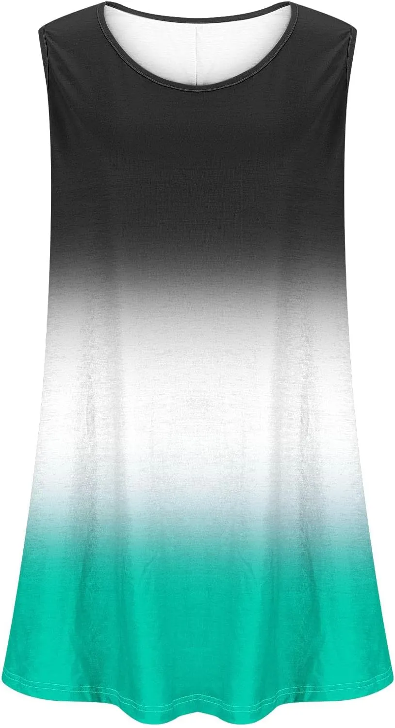 Women Tank Tops Plus Size 2025 Trendy Tanks Casual Crew Neck Comfy Oversized Sleeveless Tops Summer Basic Tees Blouses