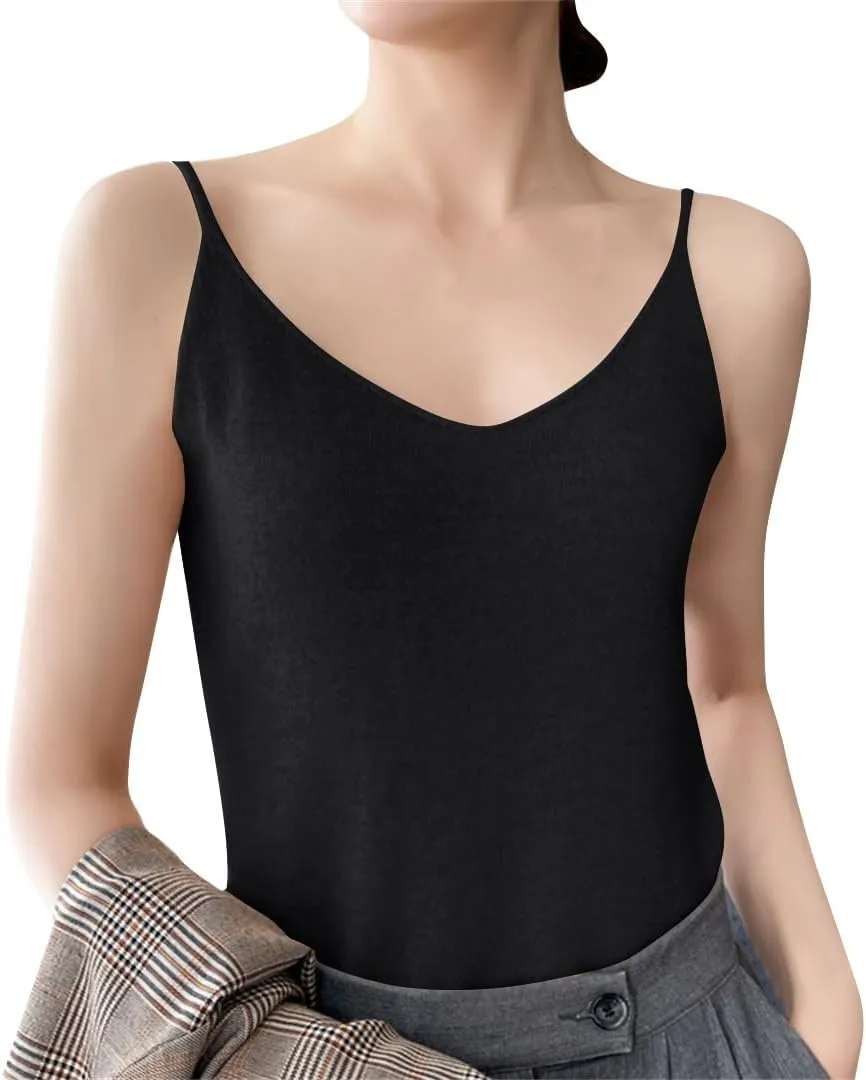 Women's Camisole Tank Top Undershirt Spaghetti Strap Basic Camisoles Tank Tops for Women