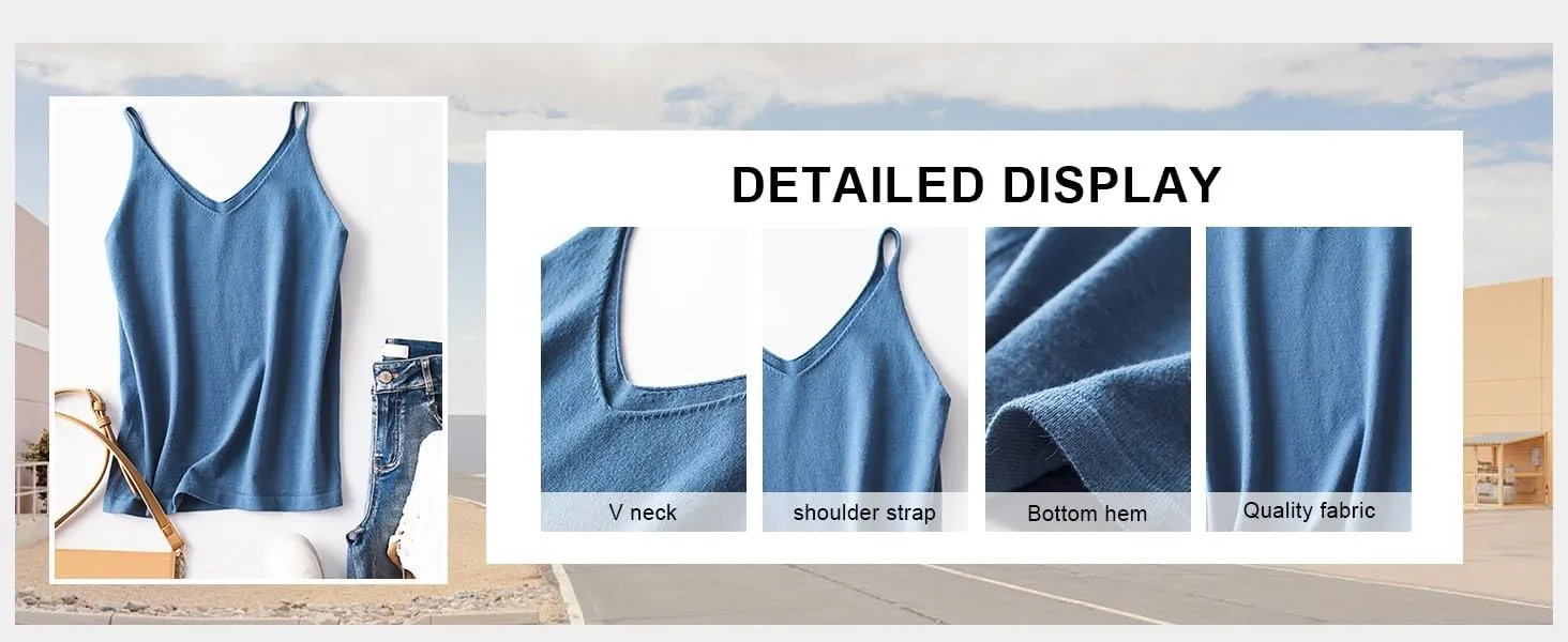 Women's Camisole Tank Top Undershirt Spaghetti Strap Basic Camisoles Tank Tops for Women