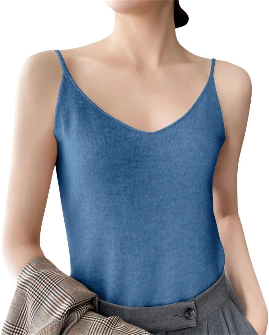 Women's Camisole Tank Top Undershirt Spaghetti Strap Basic Camisoles Tank Tops for Women
