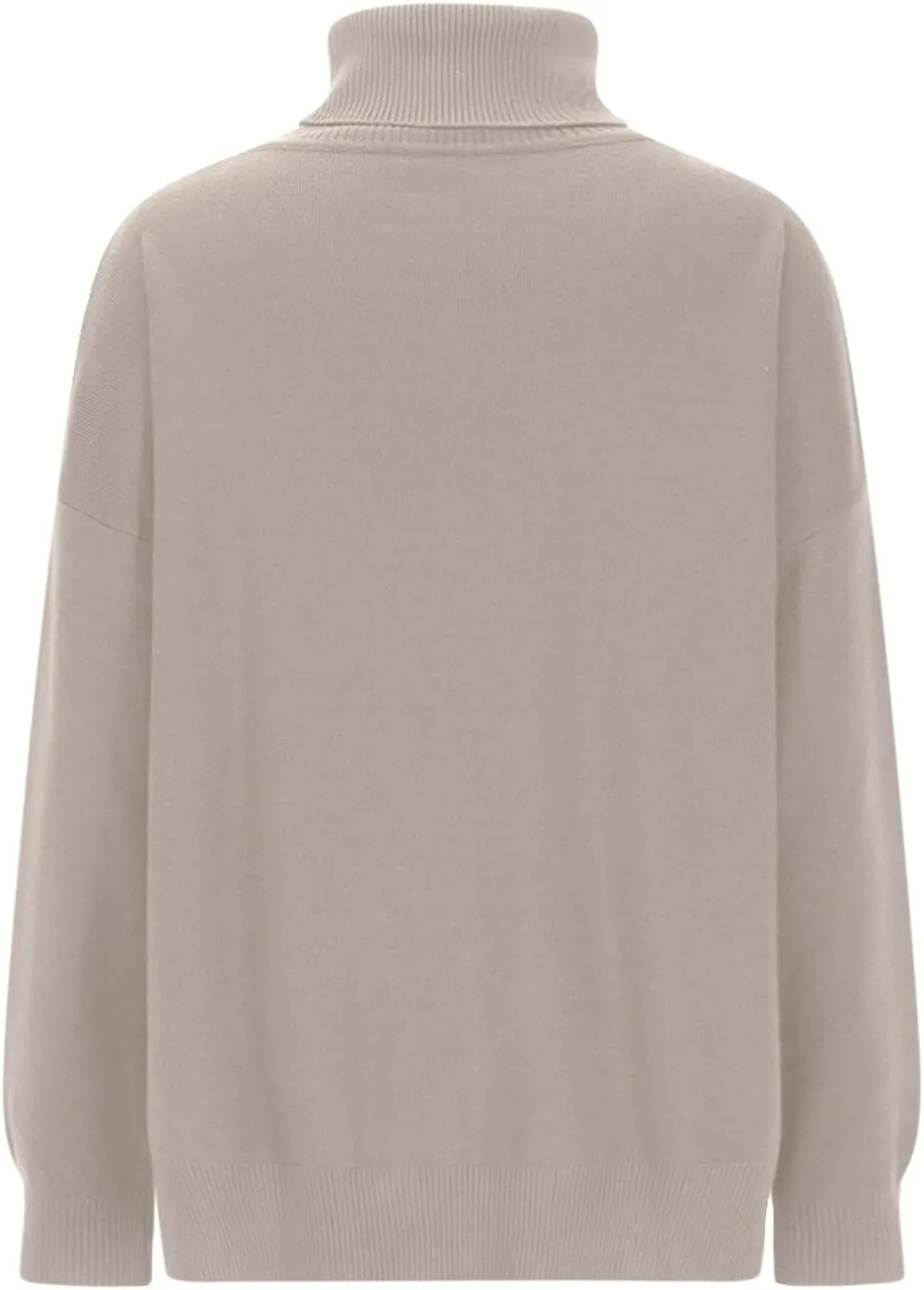Women's Fall Turtleneck Sweater Casual Long Sleeve Comfy Knit Pullover Tops Side Split Loose Tunics Oversized Shirt