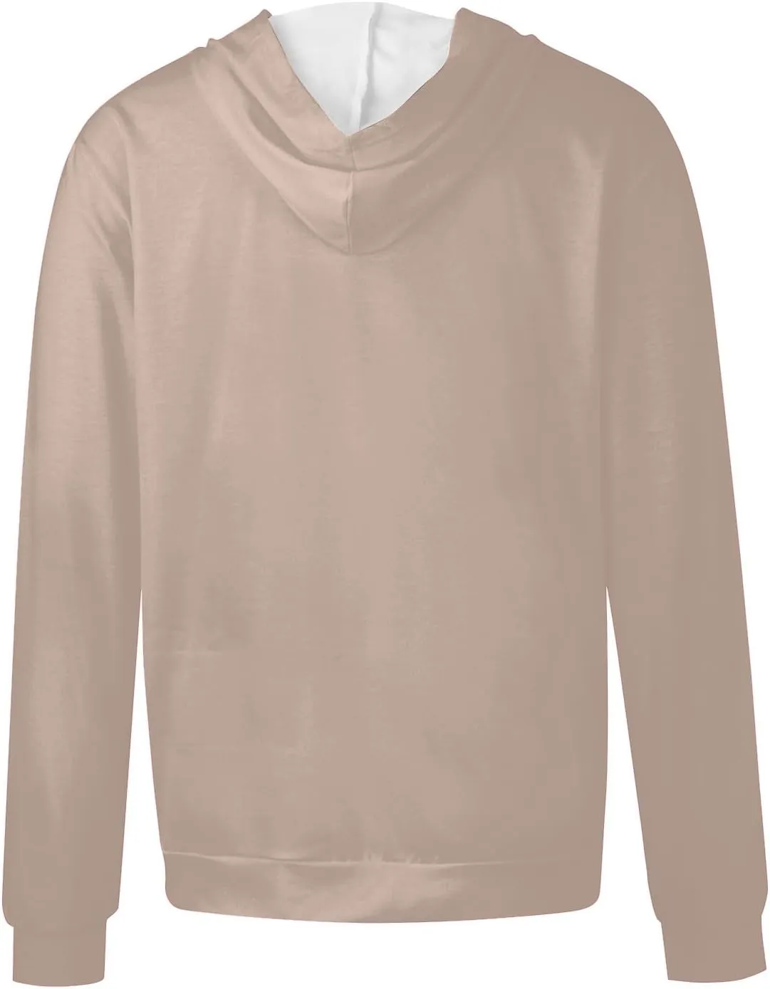 Women's Fashion Zipper Hoodie Long Sleeve Hooded Pullover Sweatshirt Casual Solid Color Tops With Pockets