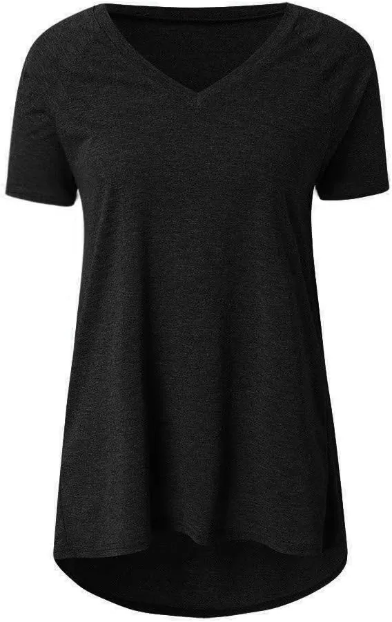Womens Long Tunics or Tops to Wear with Leggings Short/Long Sleeve Blouses Shirts