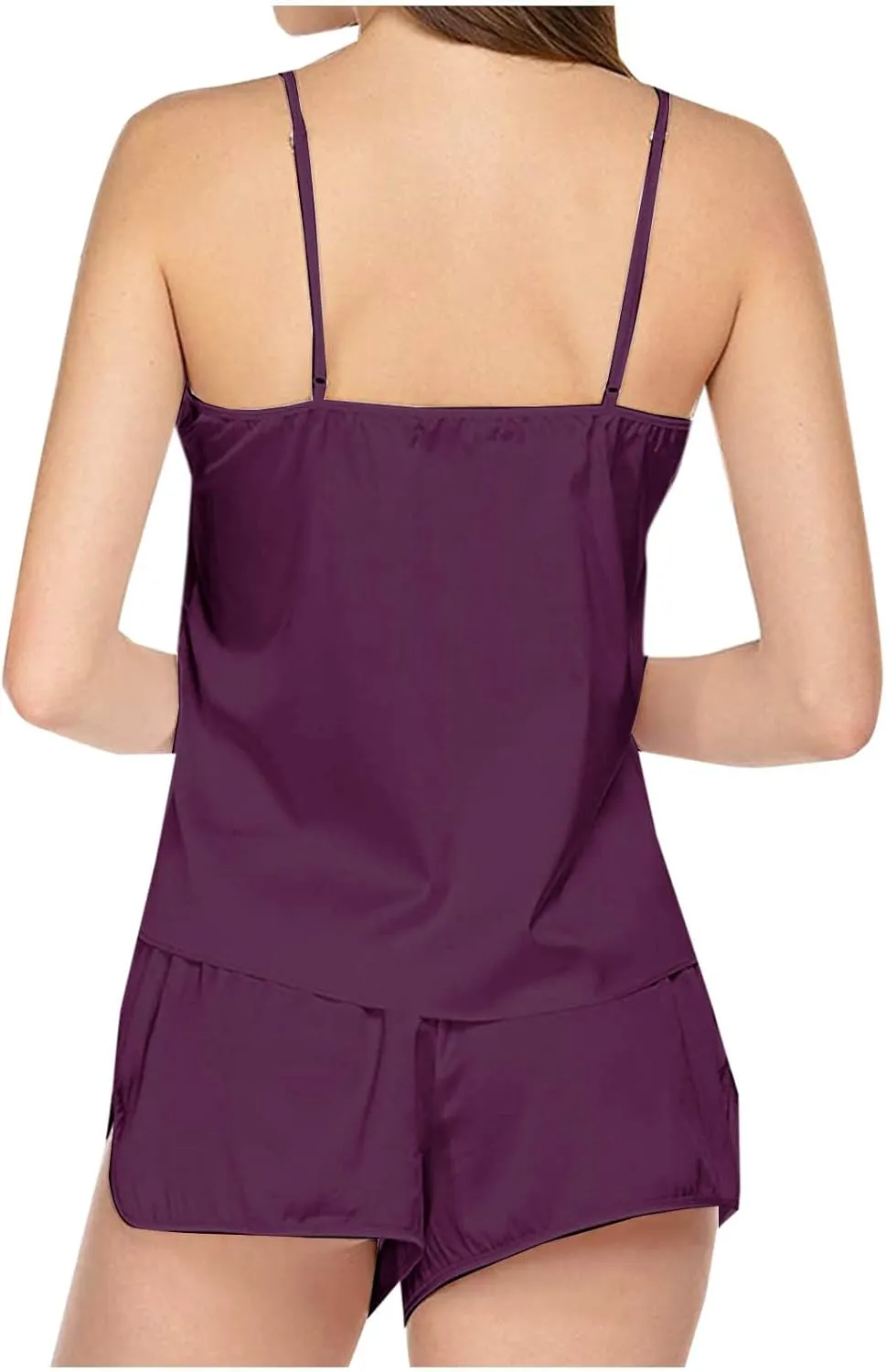 Womens Pajama Sets Summer Sleeveless Sexy Sleepwear Lounge Set Shorts And Tank Pajamas 2 Piece Outfits 2024