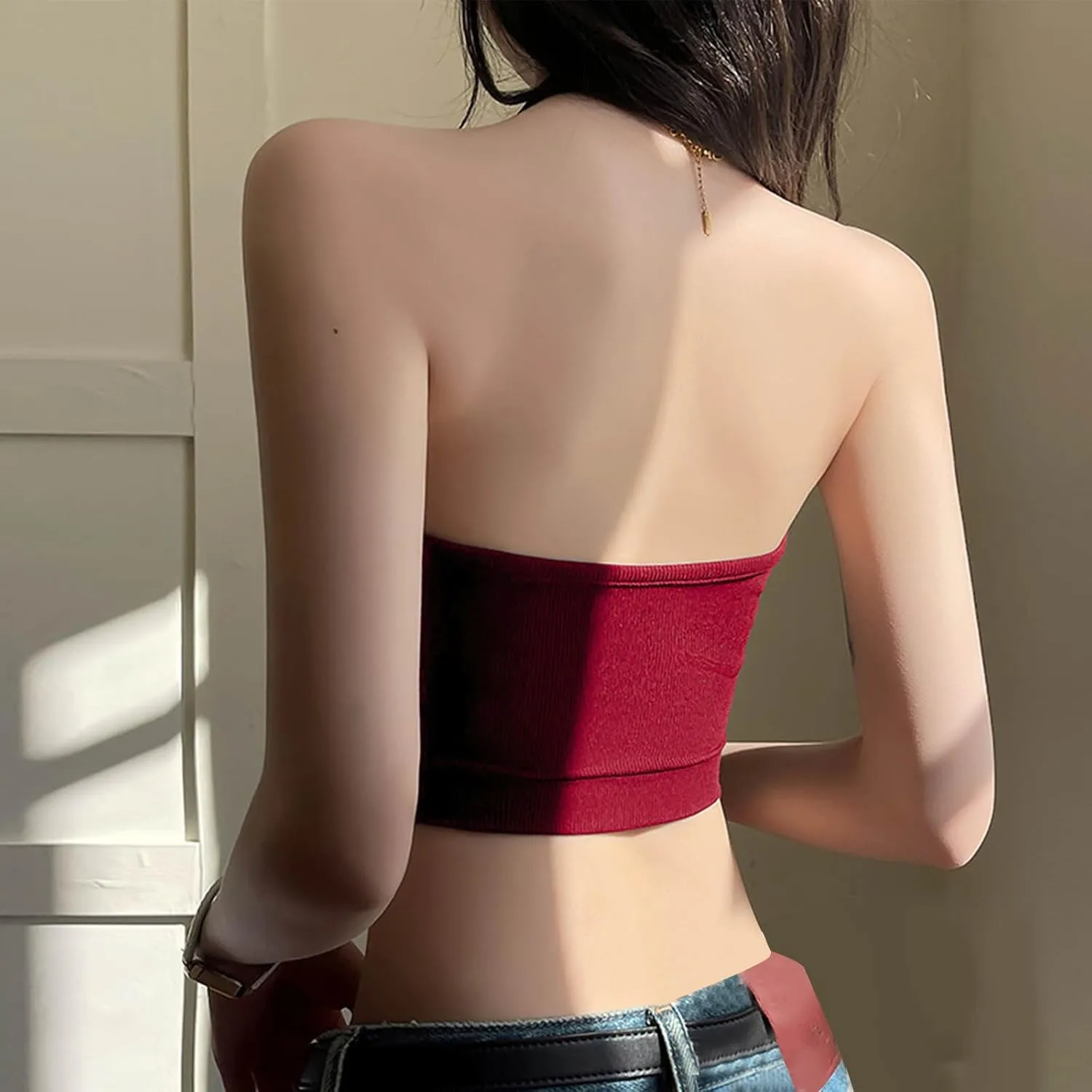 Women's Ribbed Tank Tops with Built in Bras Lightweight Cute Sexy Preppy Y2k Tanks Crop Shirts Fitted Top Shirt