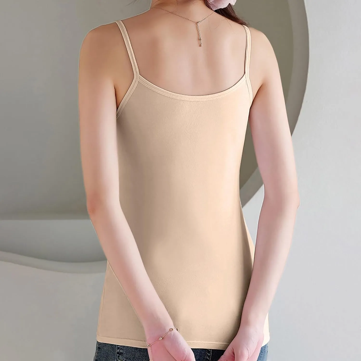 Womens Ribbed Workout Camisoles Built-In Bra Yoga Tanks with Breathable Stretch Convertible Spaghetti Strap Tops