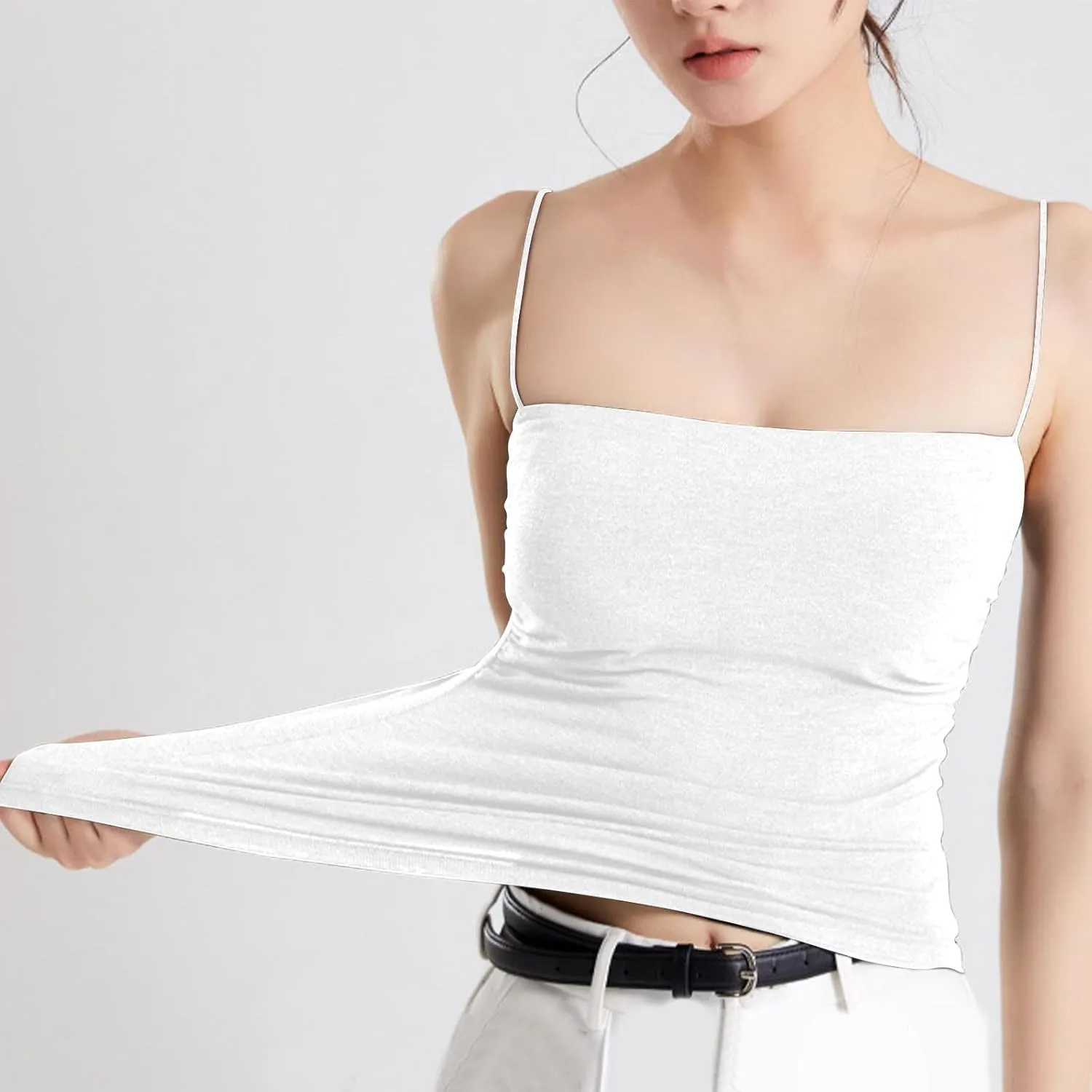 Women's Sexy Camisole Spatele Strap Basic Tank Tops Lightweight Yoga Sports Tanks Undershirts 2025 Summer