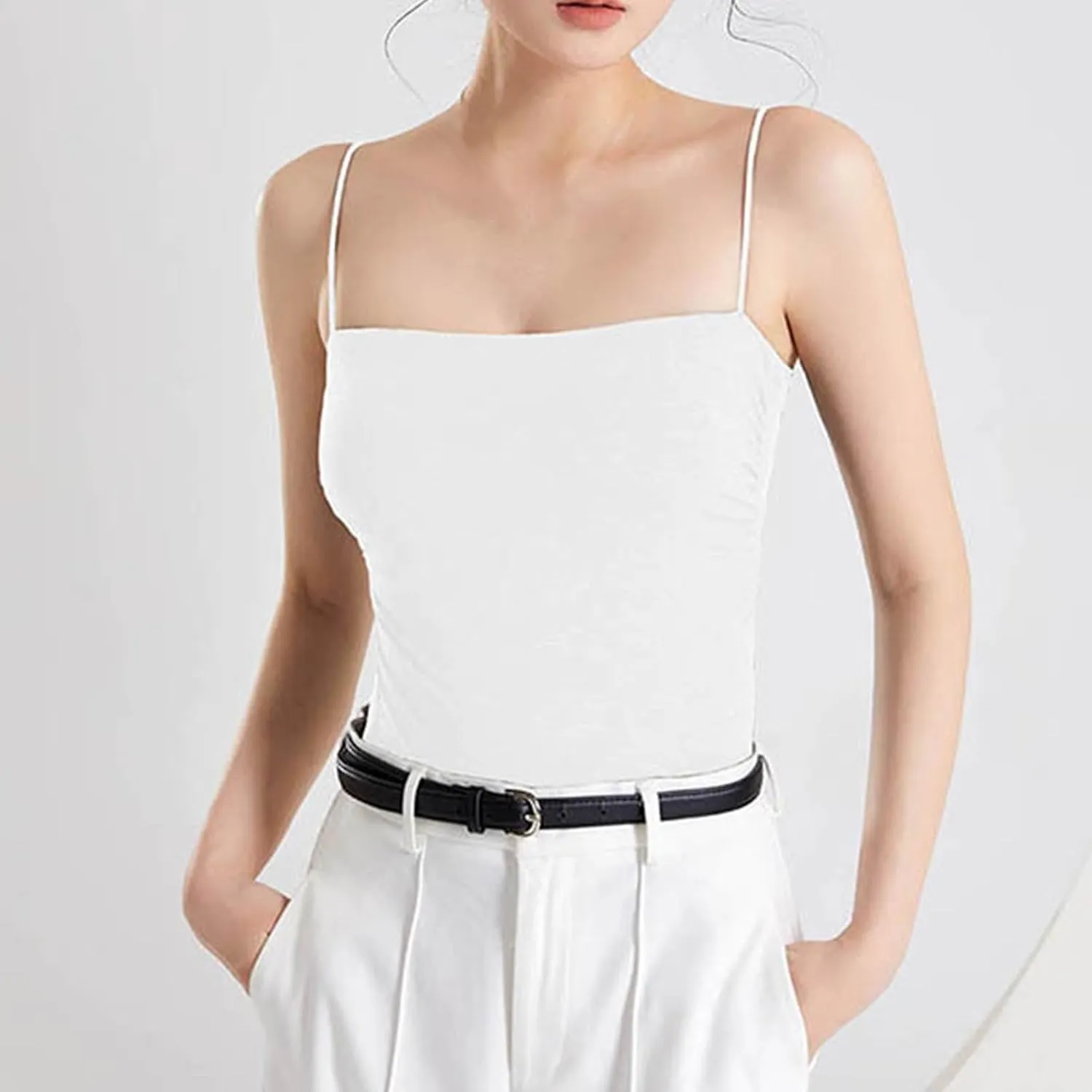 Women's Sexy Camisole Spatele Strap Basic Tank Tops Lightweight Yoga Sports Tanks Undershirts 2025 Summer
