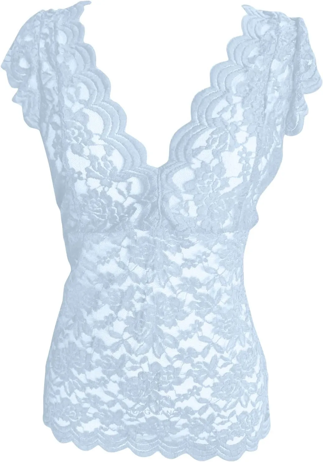 Women's Sexy Slim Blouse Lace V-Neck Sleeveless Shirts Evening Date Night Party Club Wear Solid Color Corset Tank Tops