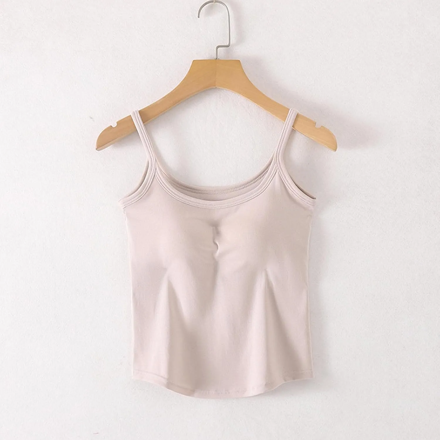Womens Spaghetti Strap Tank Tops U Neck Pure Soft Smooth Comfort Tanks Trending Fashion Summer Comfy Shirts