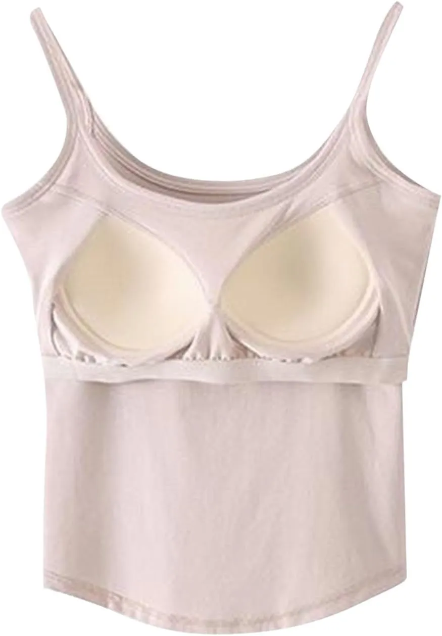 Womens Spaghetti Strap Tank Tops U Neck Pure Soft Smooth Comfort Tanks Trending Fashion Summer Comfy Shirts