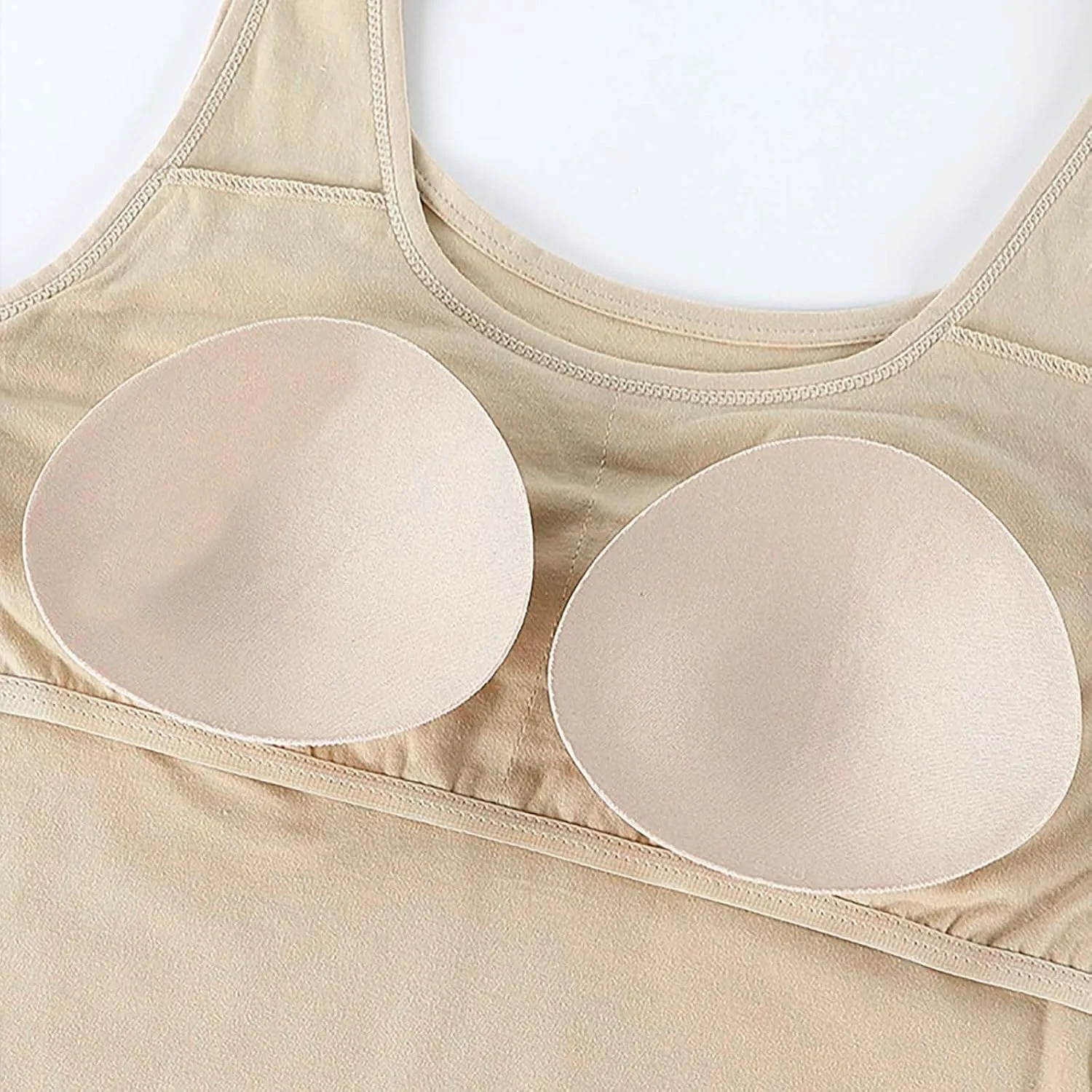 Women's Sports Camisoles Built-in Bra Yoga Tops with Spaghetti Straps & Padded Support Sleeveless Workout Tanks