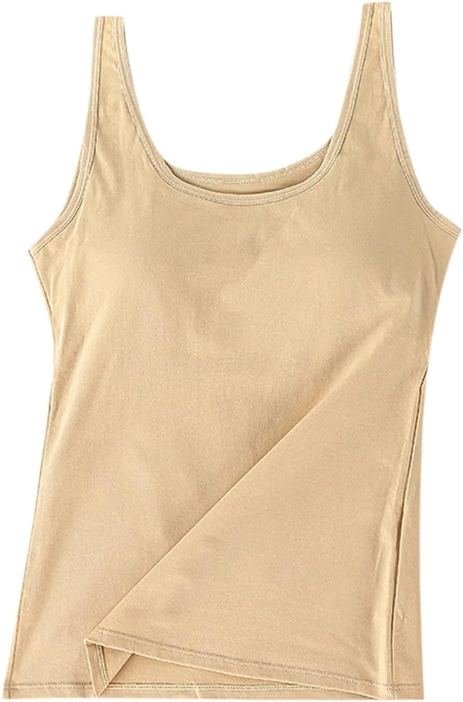 Women's Sports Camisoles Built-in Bra Yoga Tops with Spaghetti Straps & Padded Support Sleeveless Workout Tanks