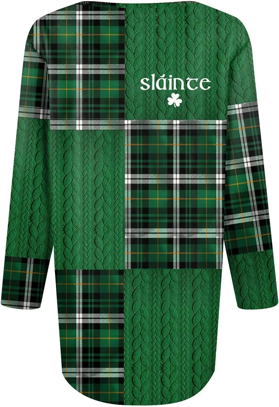 Womens St. Patrick's Day Shirts 3/4 Sleeve St. Patricks Day Shirts for Women Green,Tunic Tops to Wear with Tunics
