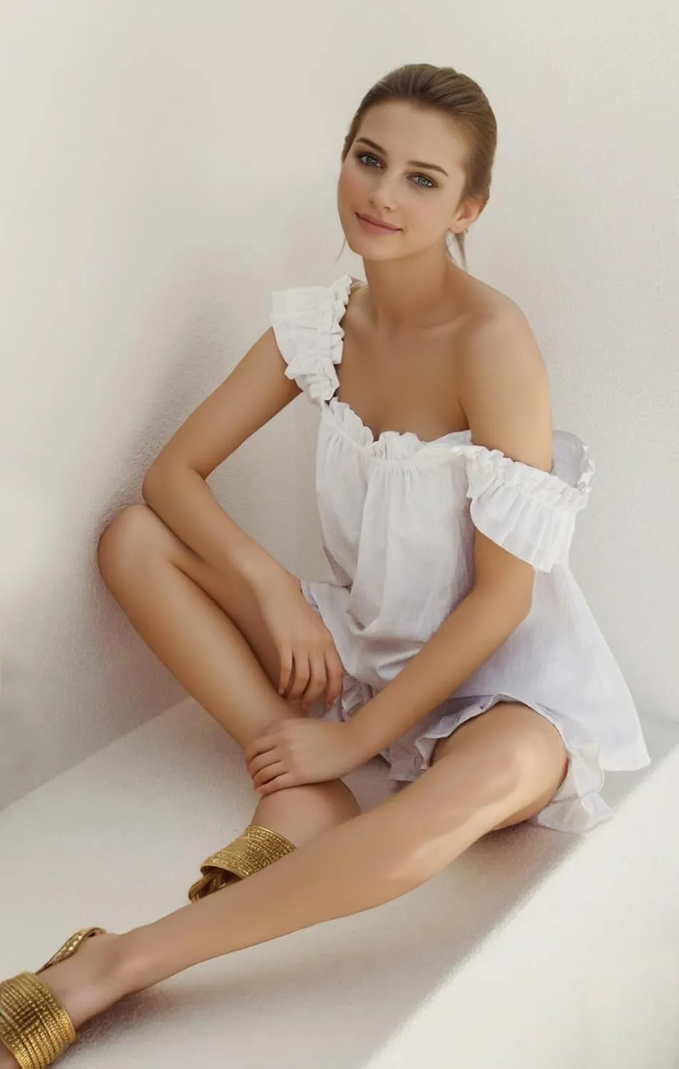 Womens Summer 2 Piece Set Fashion Ruffle Trim Cami and Casual Shorts Set Cotton Pajama Sets