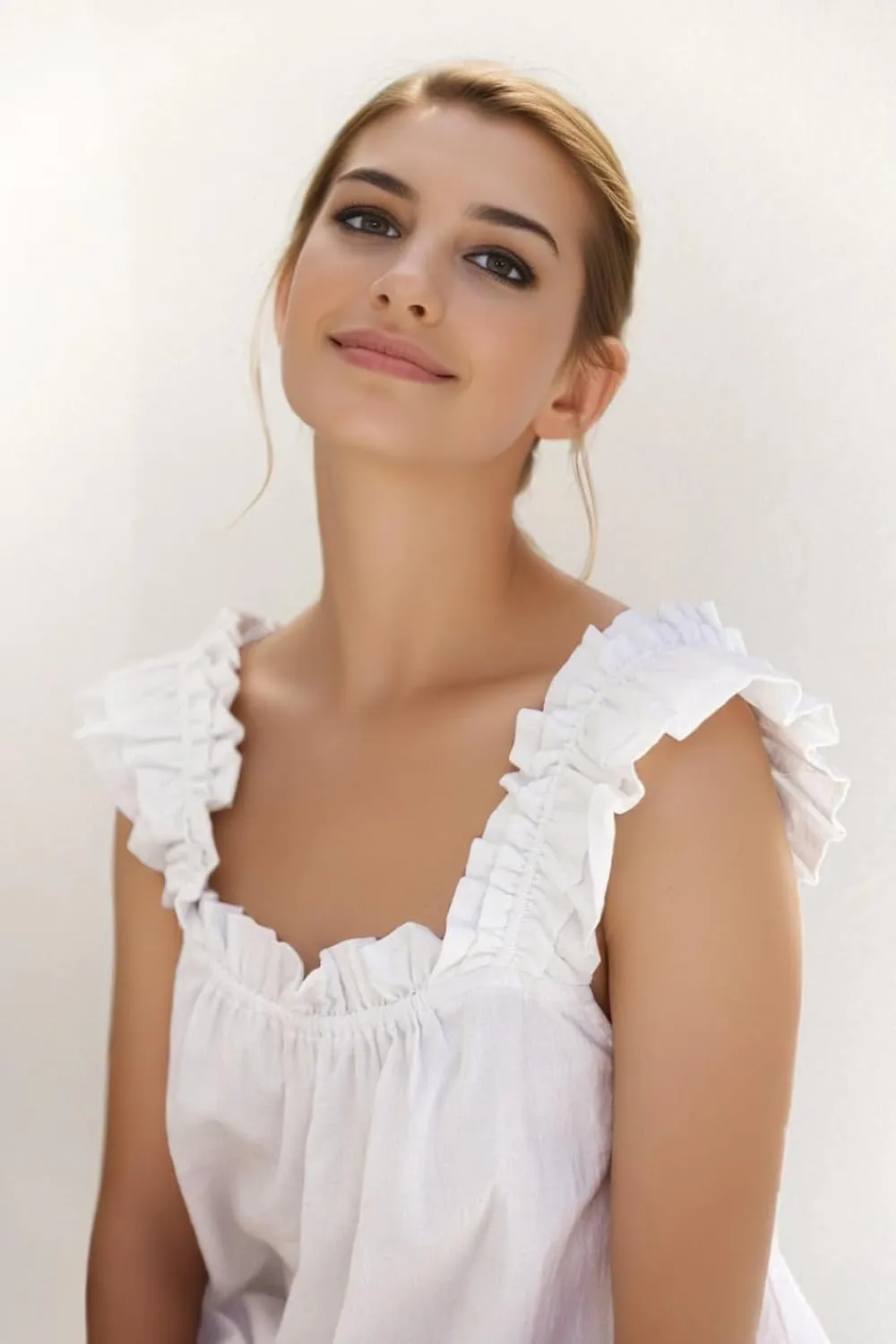 Womens Summer 2 Piece Set Fashion Ruffle Trim Cami and Casual Shorts Set Cotton Pajama Sets