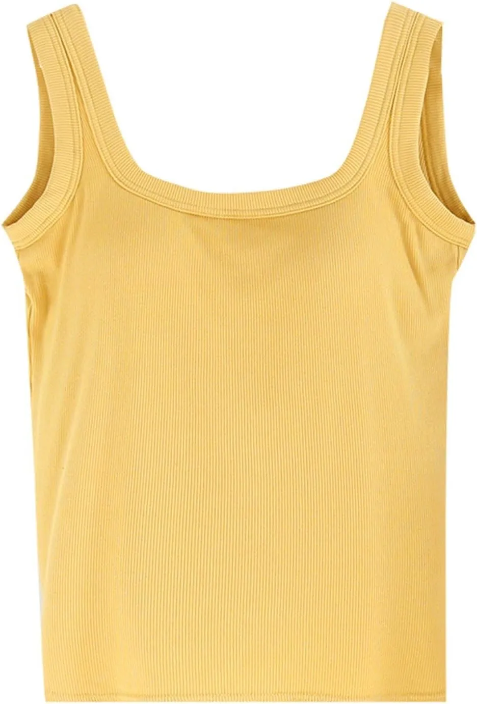Womens Tops Tank Top with Built in Bra 2025 Summer Spaghetti Strap Sports Camisoles Layering Undershirts Cami Tops
