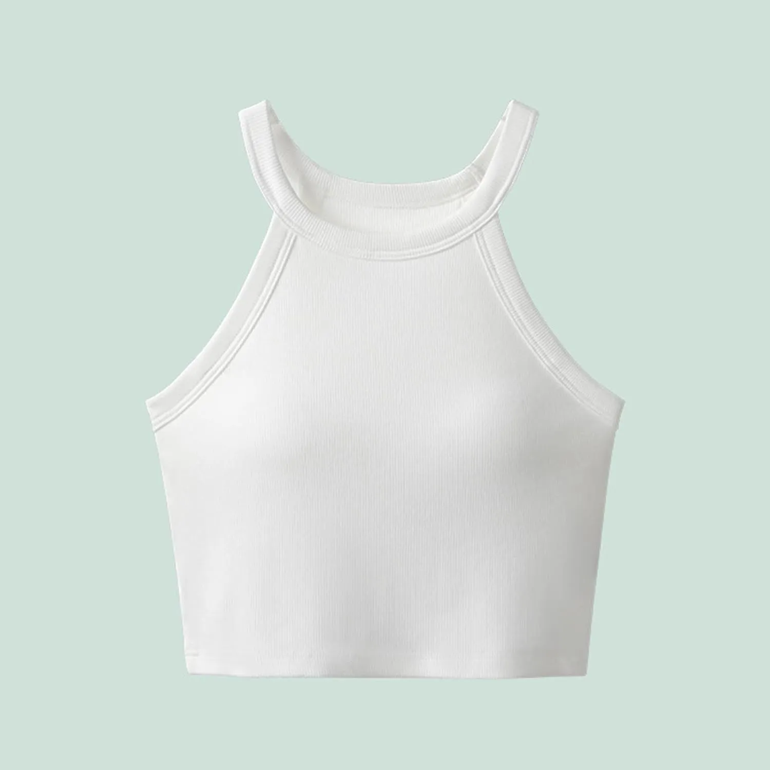 Women's with Padded Tank Tops Cute Crop Sexy Shirts Basic Going Out Tanks Wrap Bras Undershirts for Workout