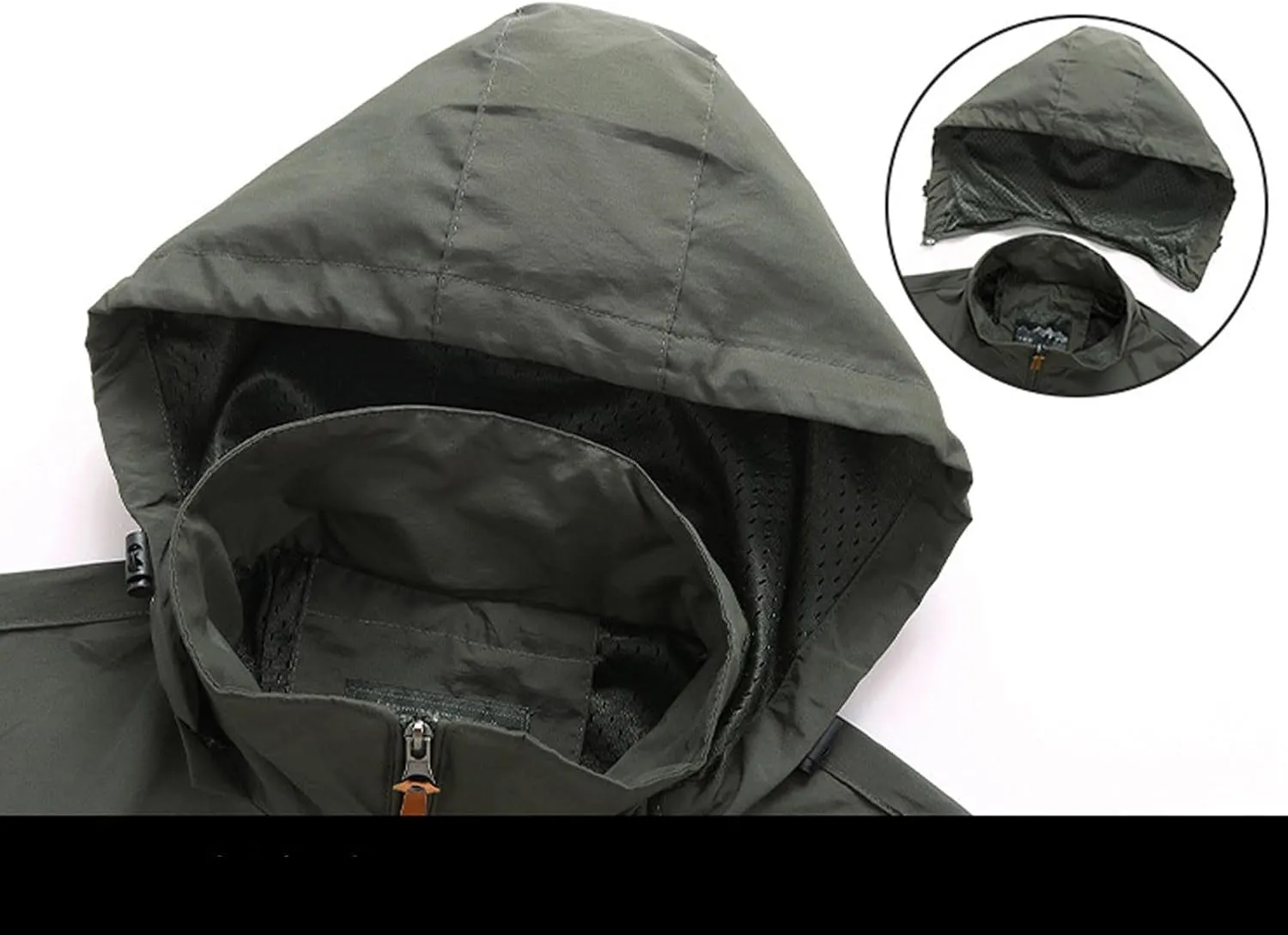 Xiaojmake Rain Jacket Men Lightweight Waterproof Running Windbreaker Outdoor Fall Packable Full Zip Raincoat Light Jacket