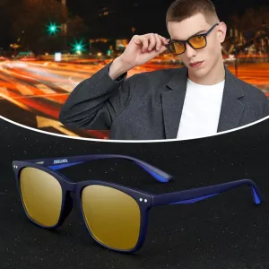 Zeelool Night Driving Glasses Anti Glare Glasses For Men Polarized Night Vision Glasses Anti-Reflective Coating Lens