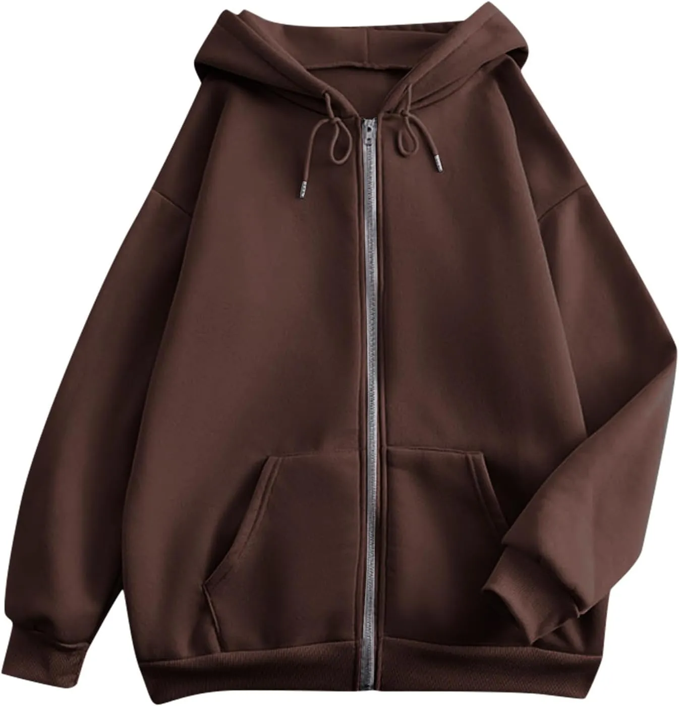 Zip Up Hoodie Women 2025 Long Sleeve Oversized Sweatshirts for Women Y2K Jacket with Pockets Fall Fashion Clothes