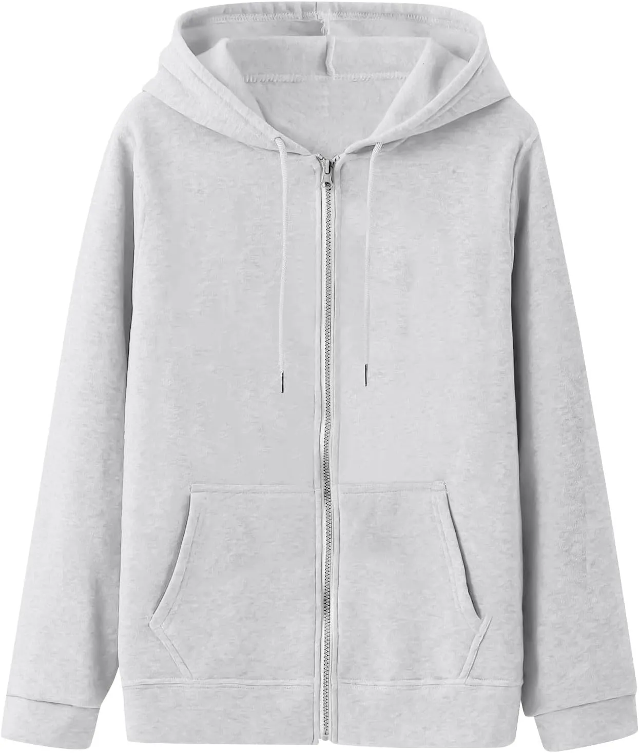 Zip Up Hoodie Women Fleece Lined Long Sleeve Oversized Sweatshirt Cute Hoodies Y2K Trendy Fall Jackets with Pockets